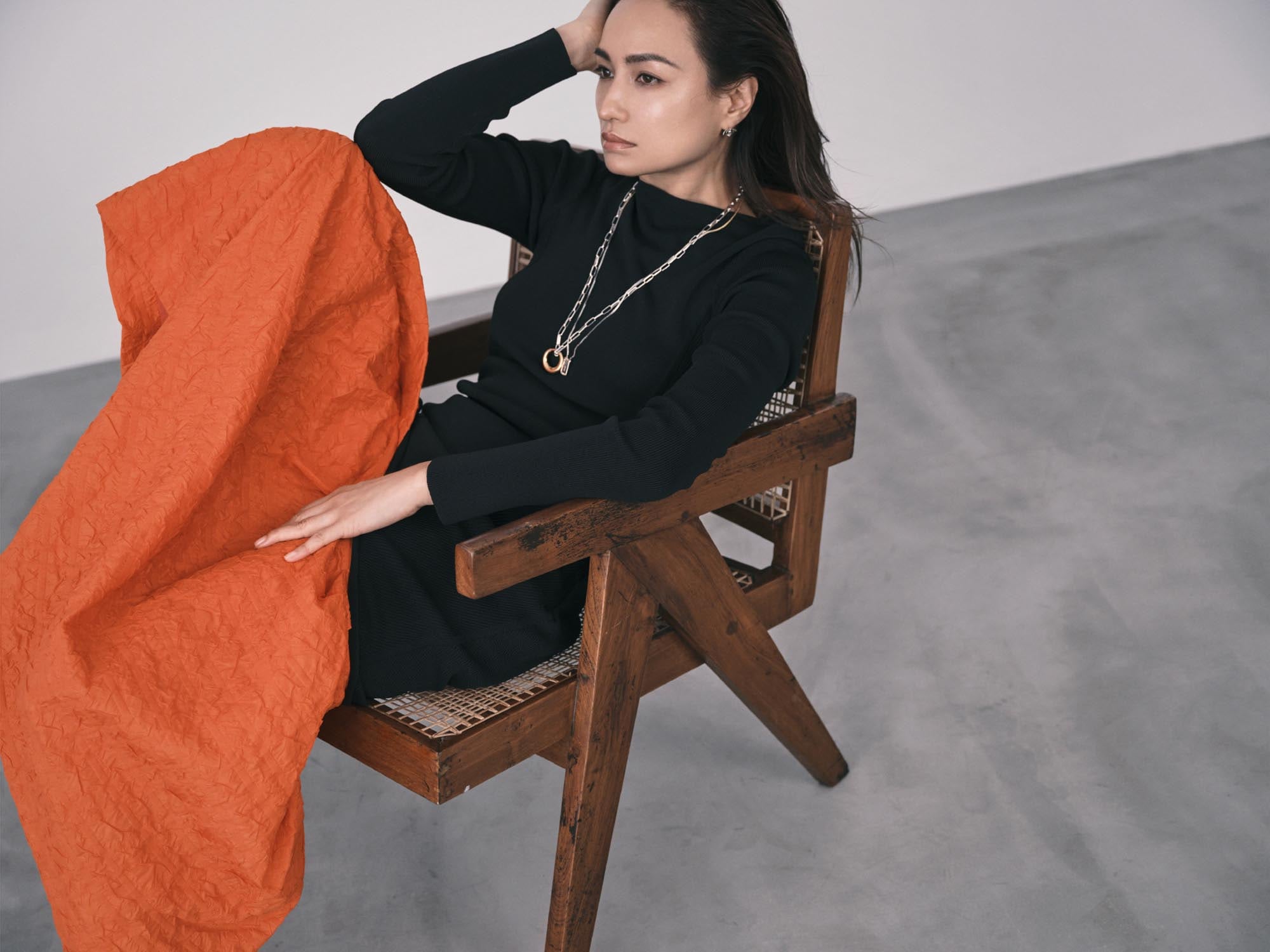 jacquard hem docking dress