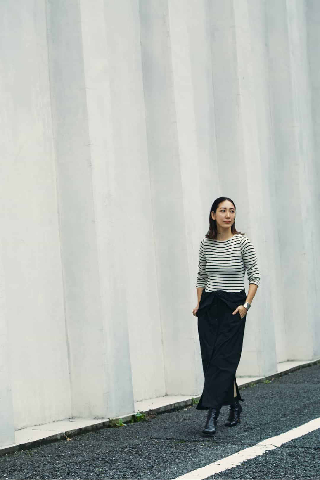 ニットロンパース ２WAY　ミリタリータフタスカート