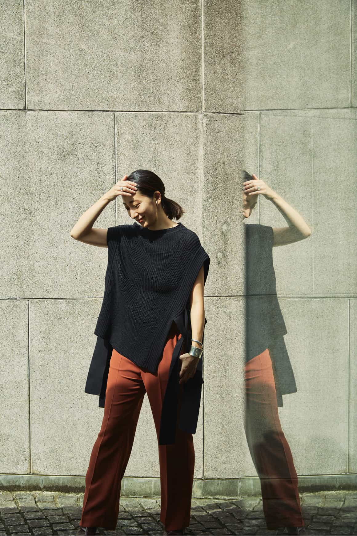 バルーンスリーブ トップス テーパード スーツパンツ   