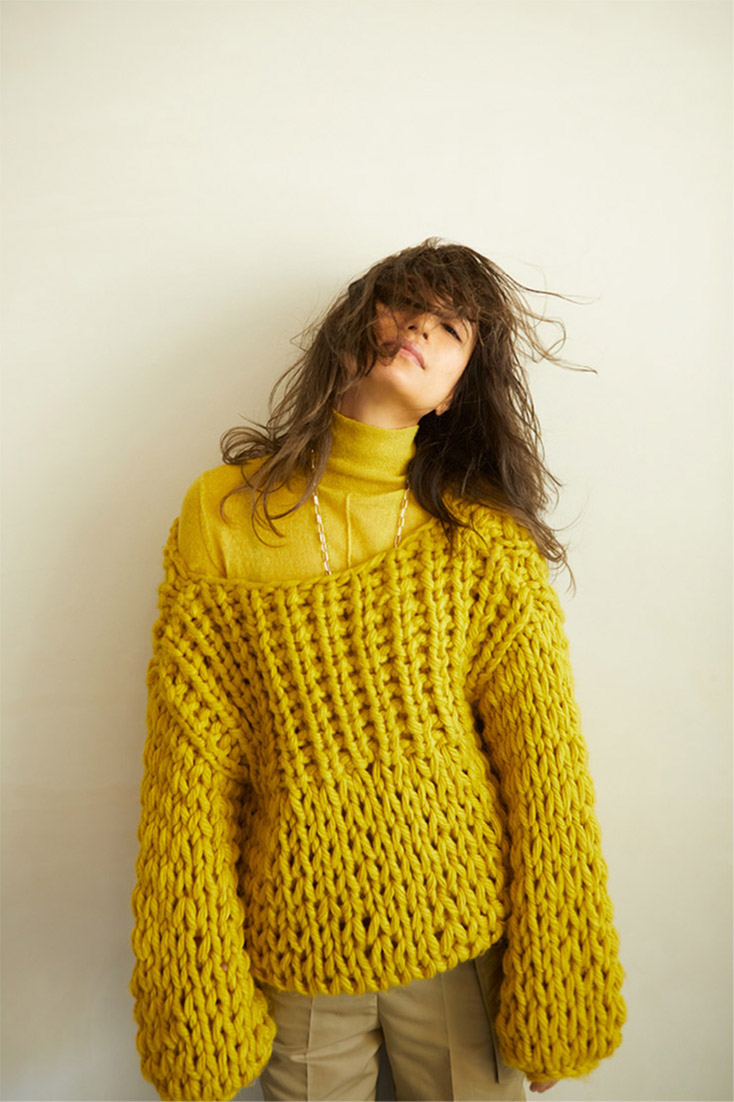 Knit_Pullover×Sheer_Pullover×Military_Pants