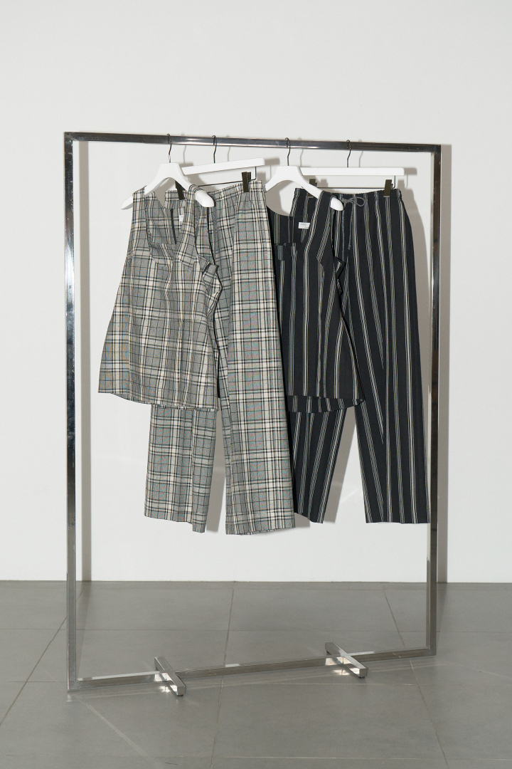 Elastic wide pants モデル写真01-2