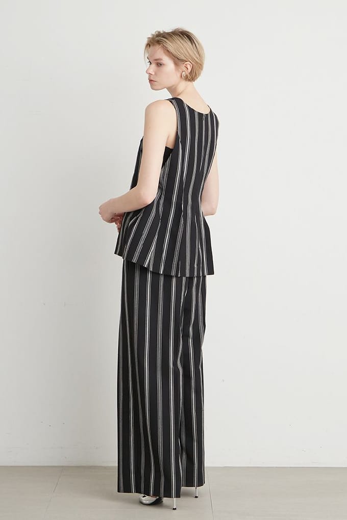Elastic wide pants モデル写真01