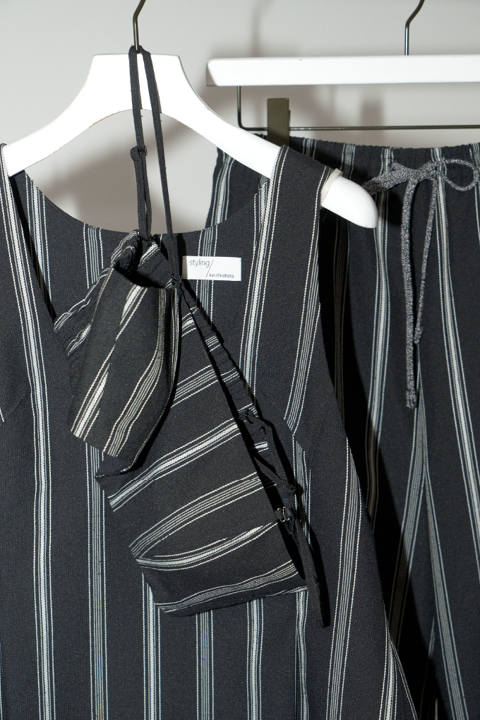 Elastic wide pants モデル写真01-2
