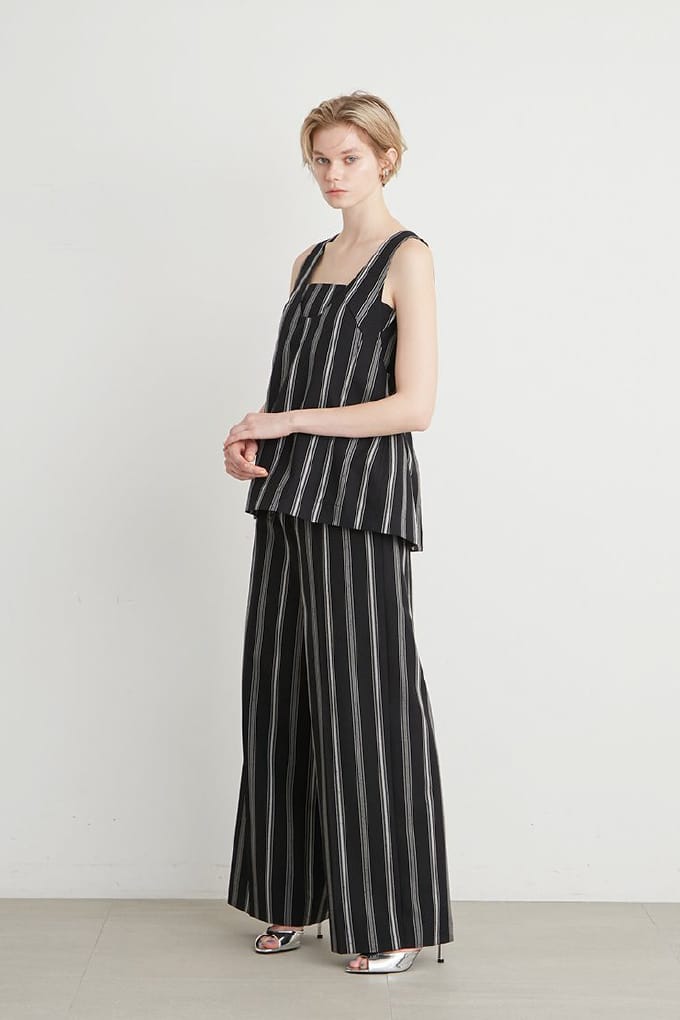 Elastic wide pants モデル写真01