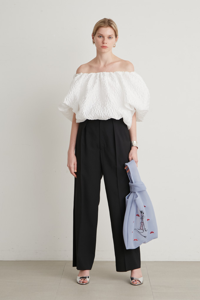 Sheer jacquard dress tops ¥41,800