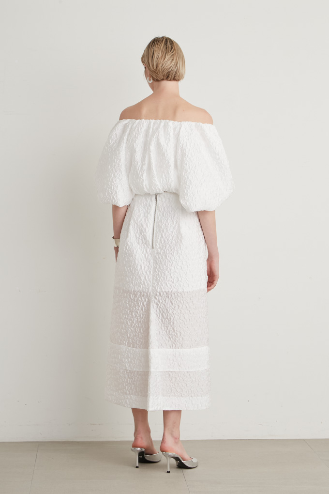 Sheer jacquard dress tops ¥41,800