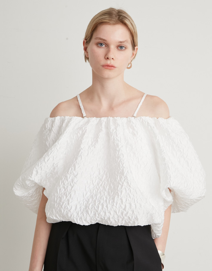Sheer jacquard dress tops ¥41,800