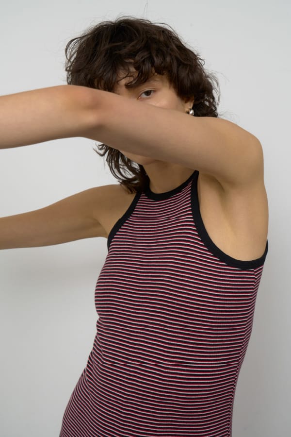 【MILLER×styling/】 Back open cup-in bodysuit / Cup-in I-line dress